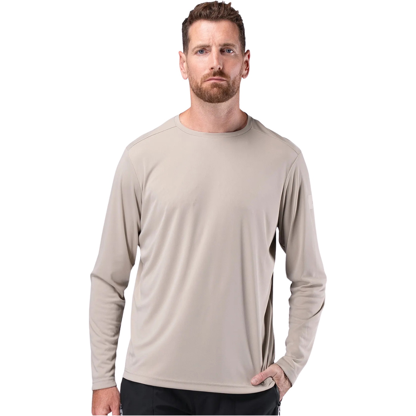 2026 Zhik Mens UVActive Long Sleeve Tech Top ATP-0071-M-STN - Stone